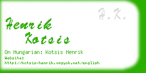 henrik kotsis business card